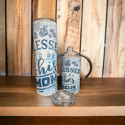 Blessed to be her/his Mom Tumbler Set