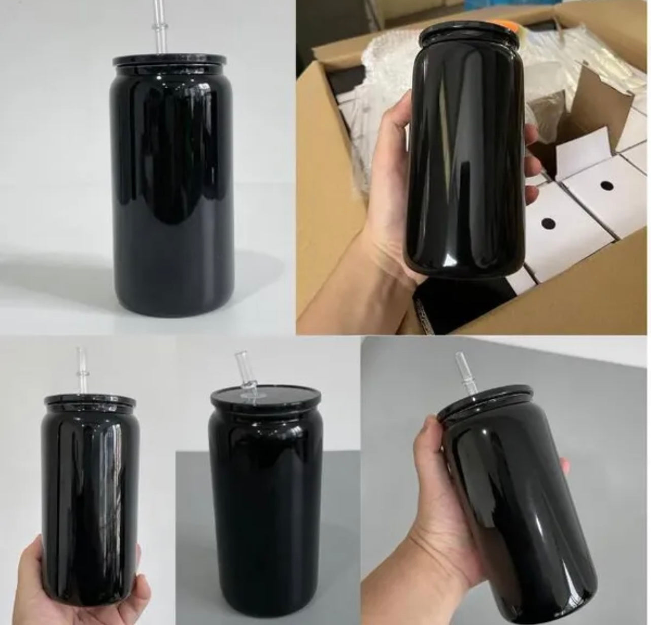 Black Glass Cup